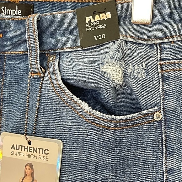 Simply Society Flare super high rise split hem jeans - Picture 5 of 12